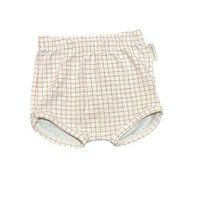 Tinycottons Shorts Pima Cotton Size 6/12 Months Grid Print Elastic Waist